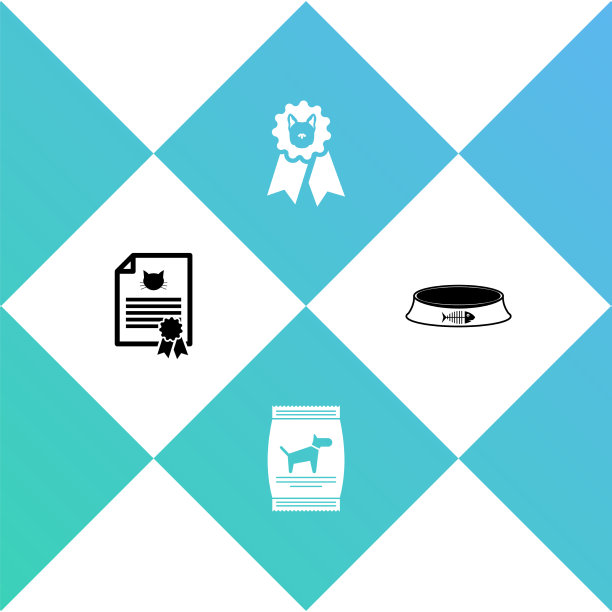 设置狗或猫粮狗袋证书图片下载