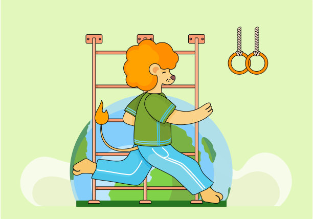 在体育运动中，有趣的动物学生一个狮子学生图片下载