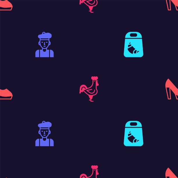 套牛角包法国男人公鸡和图片下载