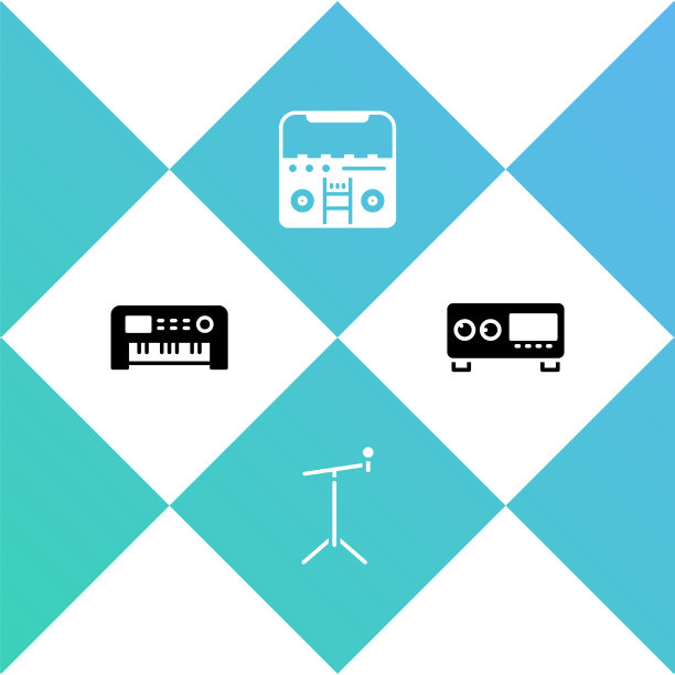 设置音乐合成器麦克风与站在家图片下载