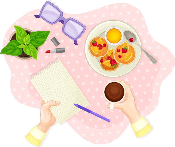 拿着笔记本喝咖啡的人的手图片下载