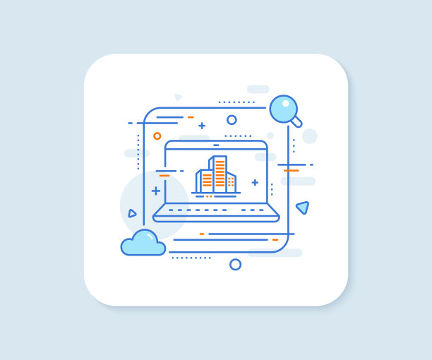 建筑线条标志城市建筑标志图片下载