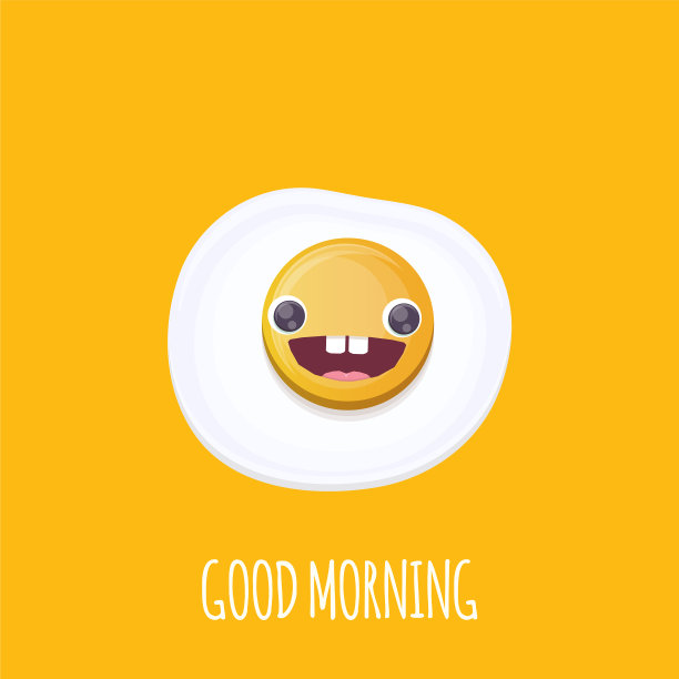 有趣的卡通煎蛋人物孤立图片下载