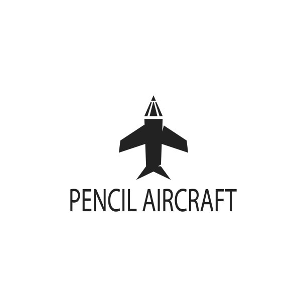创意logo文具飞机铅笔设计图片下载
