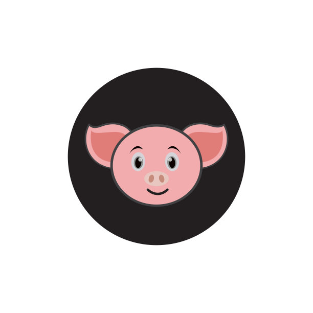 猪头图标标志形象图片下载
