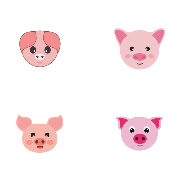 猪头图标标志形象图片下载