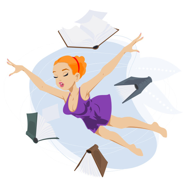 时间读女孩飞与书图片图片下载