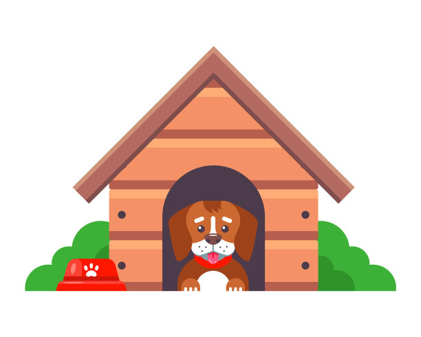 在一个小棚里的狗守卫着城外的一个农场图片下载