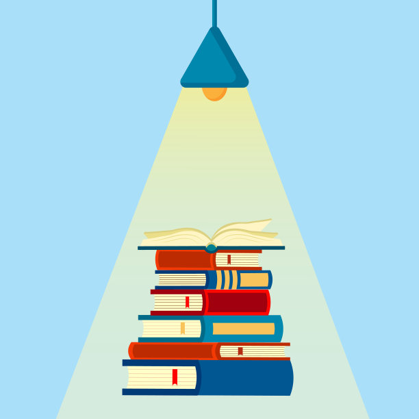 叠书在光线下打开书图片下载