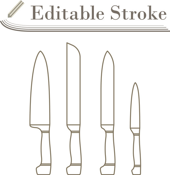 厨刀套装图标图片下载