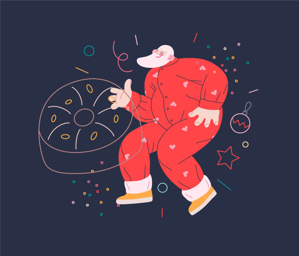 跳舞的圣诞老人-圣诞和新年晚会图片下载