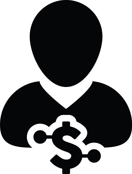 美元图标数字货币符号与男性图片下载