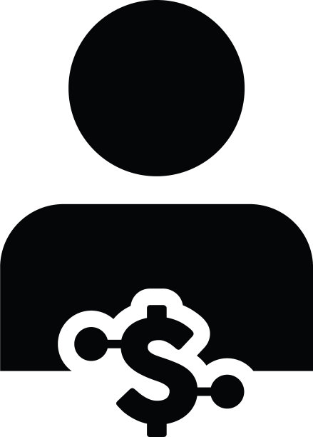 数字美元图标货币符号与男性图片下载