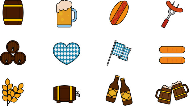 孤立设置十月fest图标图片下载