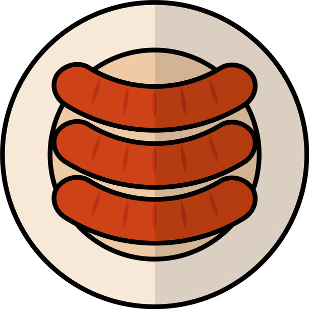 孤立的香肠十月的图标图片下载