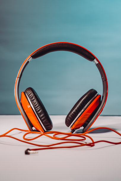 时尚红色耳机图片下载