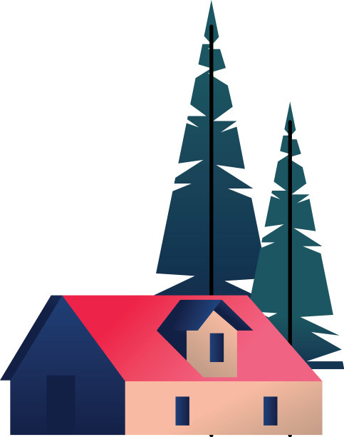 冬季景观景色以松树林为主图片下载