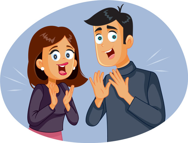 快乐的人们热情地鼓掌图片下载