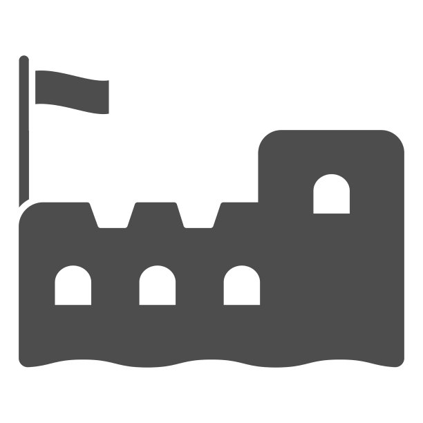 雪堡垒固体图标世界雪天概念图片下载