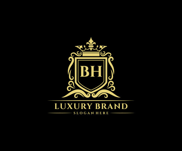 Bh首字母金字书写女性图片下载