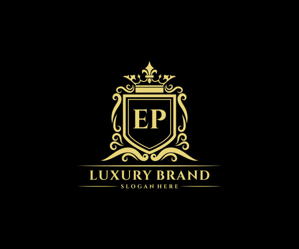 Ep首字母黄金书法女性图片下载