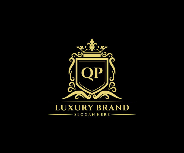 Qp首字母黄金书法女性图片下载