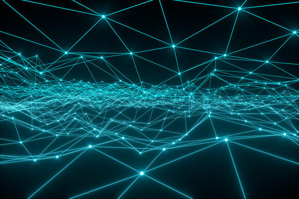 抽象网络概念线连接(三维渲染)图片下载
