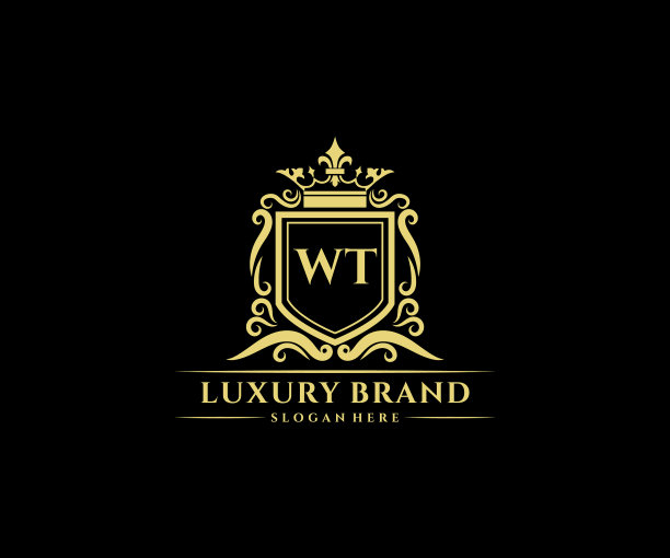 Wt首字母黄金书法女性图片下载