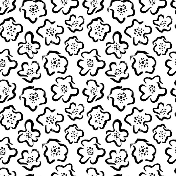 无缝花卉图案与牡丹和玫瑰图片下载