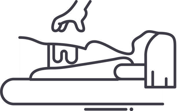 腹部按摩图标线性孤立图片下载