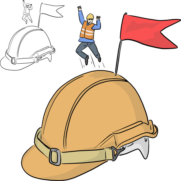 产业工人跳着庆祝图片下载