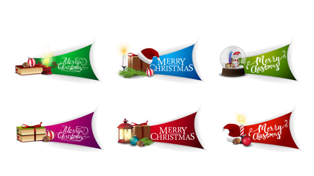 大量收集圣诞贺卡贴纸图片下载