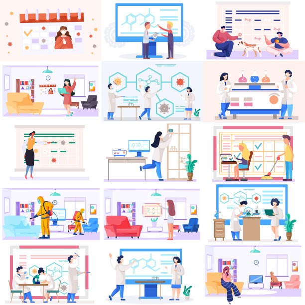 医务工作者在实验室女宠物主人在图片下载