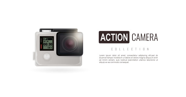 行动相机gopro相机横幅图片下载