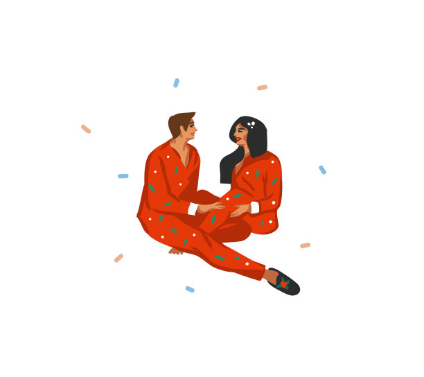 手绘抽象趣味股平merry图片下载