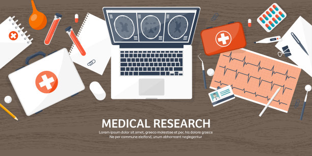医疗平坦的背景。医疗急救研究心脏病学医学研究。化学工程、制药图片下载