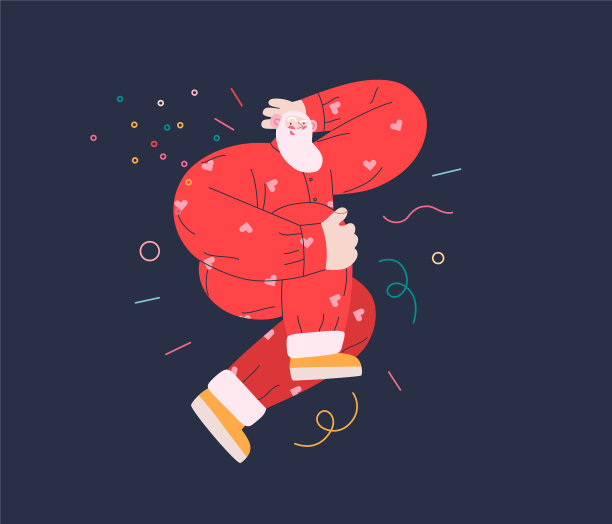 跳舞的圣诞老人-圣诞和新年晚会图片下载