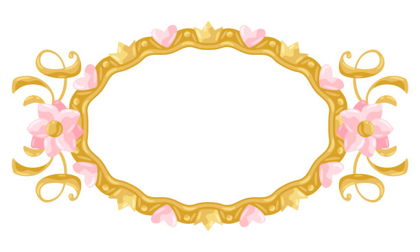 公主框架与心和王冠图片下载