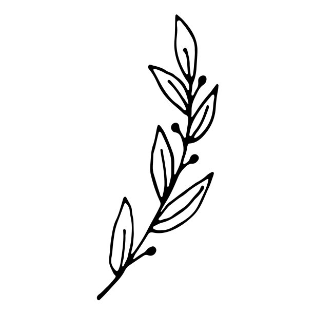 手绘单叶婚礼装饰图片下载