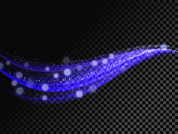 光线霓虹蓝光效果闪烁光图片下载