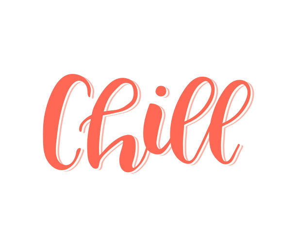 寒意手绘矢量字母短语图片下载