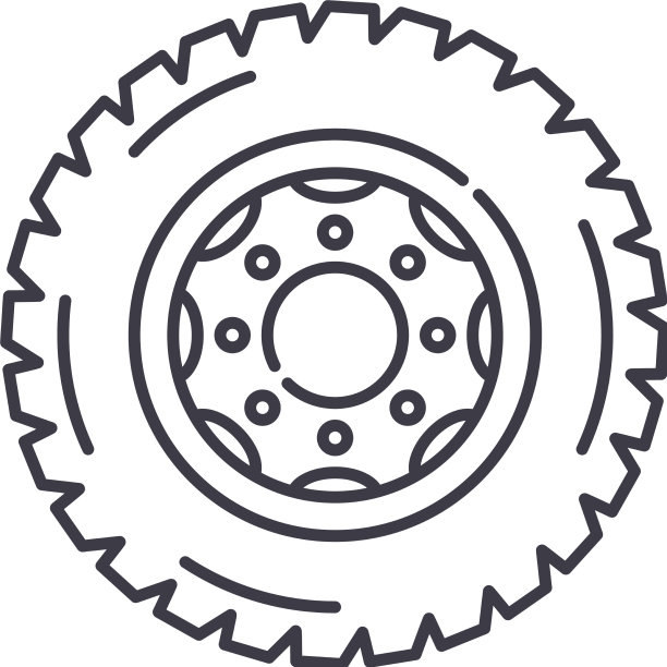 定位轮图标线性隔离图片下载