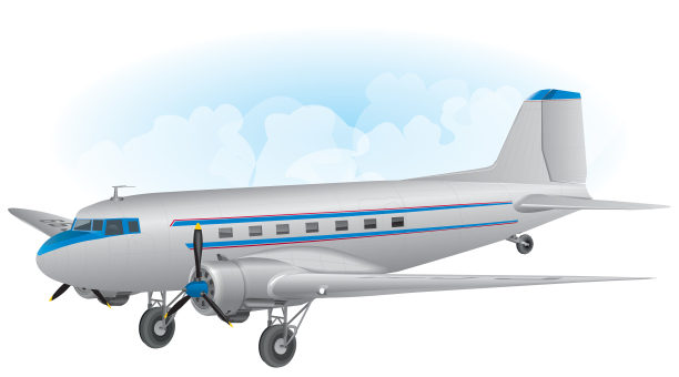 传奇道格拉斯DC-3老式螺旋桨飞机图片下载