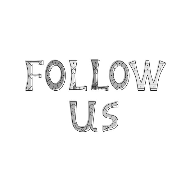 欢迎黑白颜色铭文跟随我们图片下载