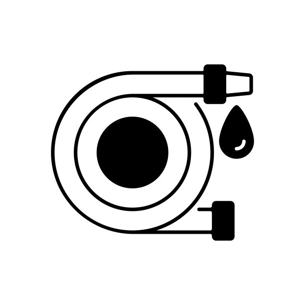 消防水带线性图标图片下载