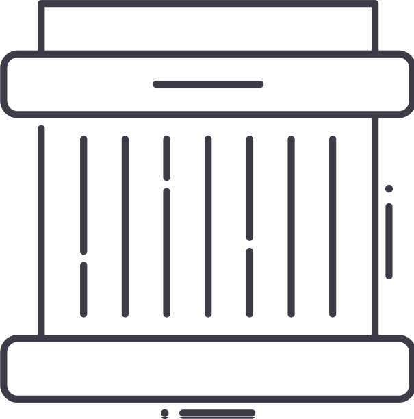空气过滤器图标线性隔离图片下载