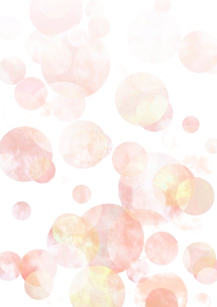 水彩风格的插图与重叠的红色圆圈图片下载