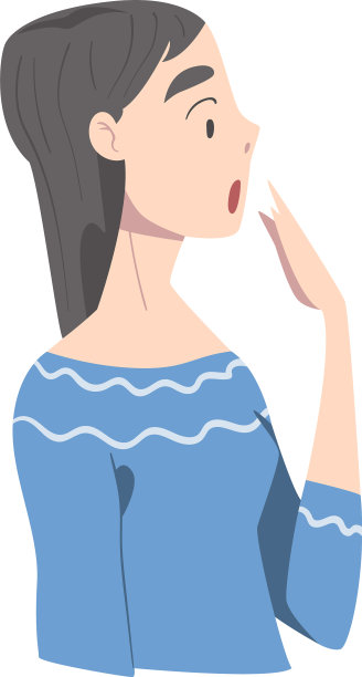 惊讶的女孩侧视年轻女子图片下载