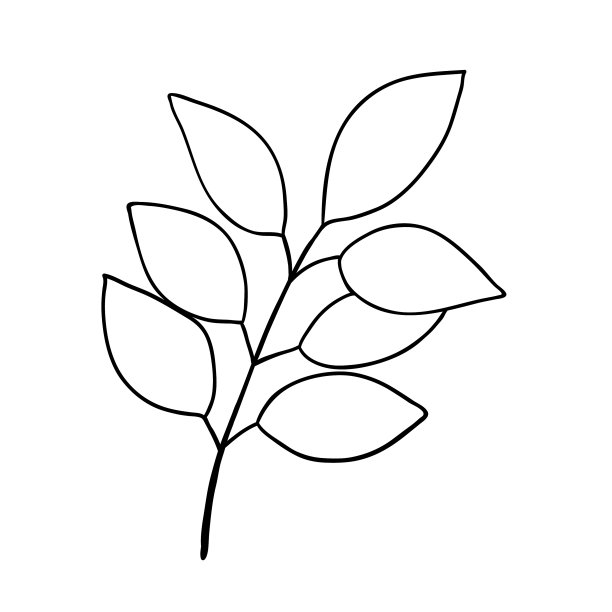 社交媒体的花卉手绘涂鸦图标图片下载