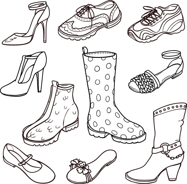 设置轮廓不同的时尚女性图片下载